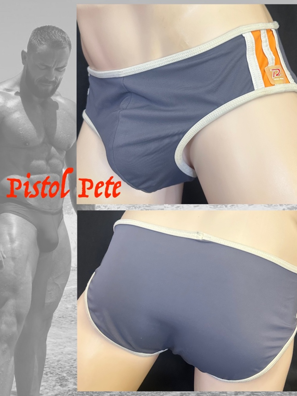 Pistol Pete Swimsuit 34-38" waist Gently worn rare vintage style Nylon / spandex